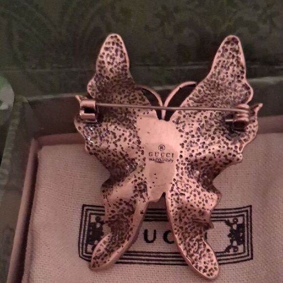 Gucci Gold and Silver Butterfly Brooch - Picture 3 of 14